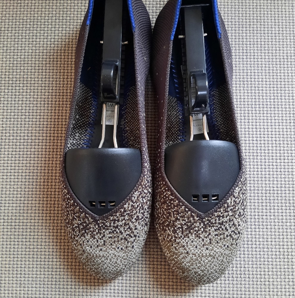 Rothy's Unicorn Smoke Metallic Flats 8.5 SO RARE